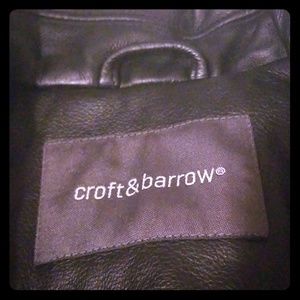 Croft and Barrow leather bomber jacket